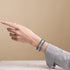 Sapphire Glitter Glass | .925 Sterling Silver | Bead Bracelet